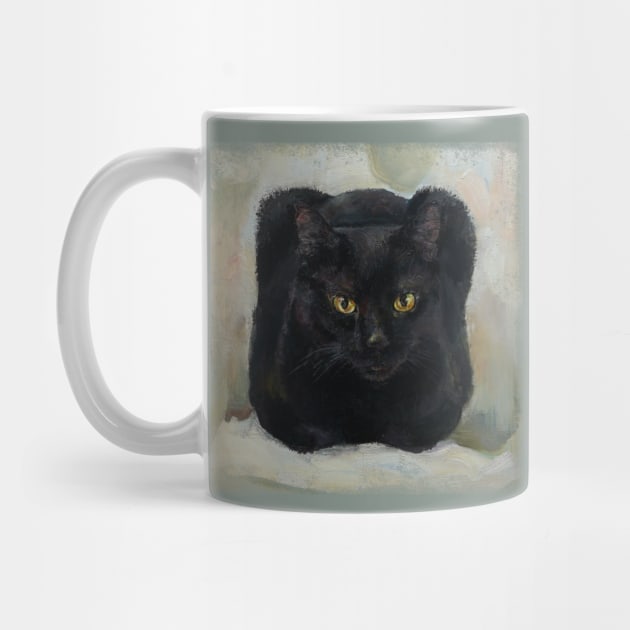 Black square cat by Li_Ya_Art